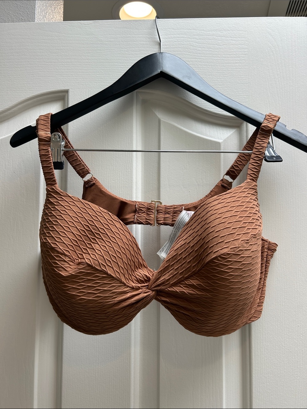 Victoria's Secret Brown Textured Twist Bikini Top